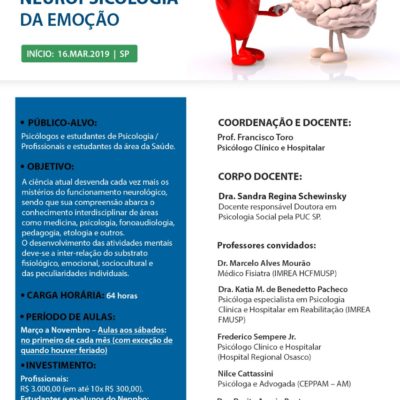 Inscrições Abertas: Curso de Neuropsicologia da Emoção