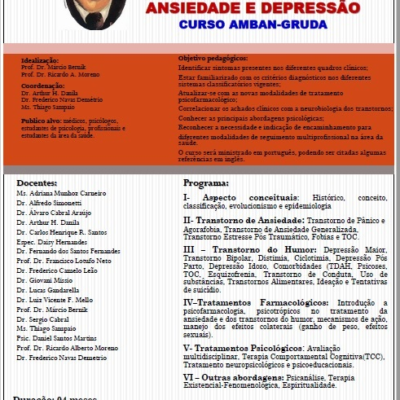 Curso de Atualização em ansiedade e depressão