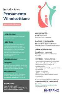 Inscrições abertas: Curso  Introdução ao Pensamento Winnicottiano