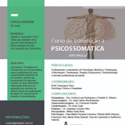 Inscrições Abertas: Curso de Introdução a Psicossomática